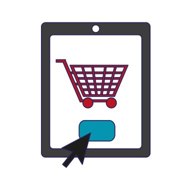 Online alışveriş ve ödeme satırları mavi