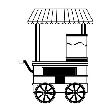 Gıda booth sepeti siyah beyaz