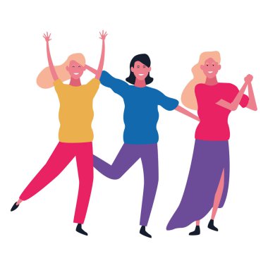 insanlar dans ve having fun