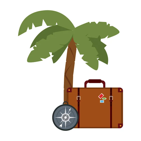 Symboles de voyage et vacances — Image vectorielle