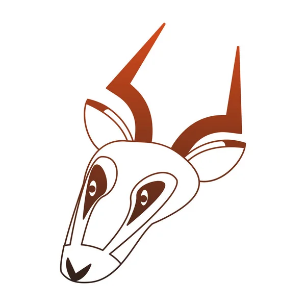 Antelope animali selvatici linee rosse — Vettoriale Stock