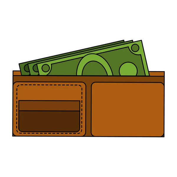 Geldbörse mit Bargeld — Stockvektor