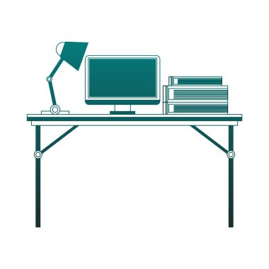 Office bilgisayar mavi çizgili