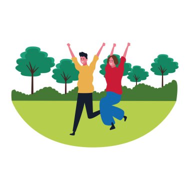 ve dans eğlenceli sahip çift