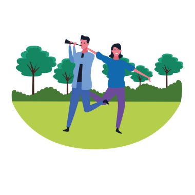 ve dans eğlenceli sahip çift