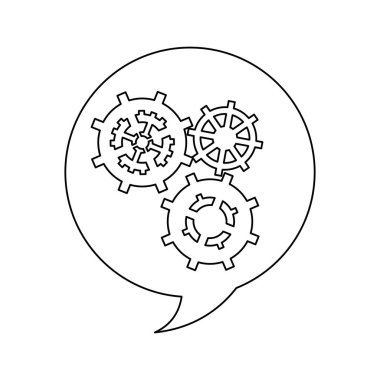 Kabarcık siyah ve beyaz iç dişliler