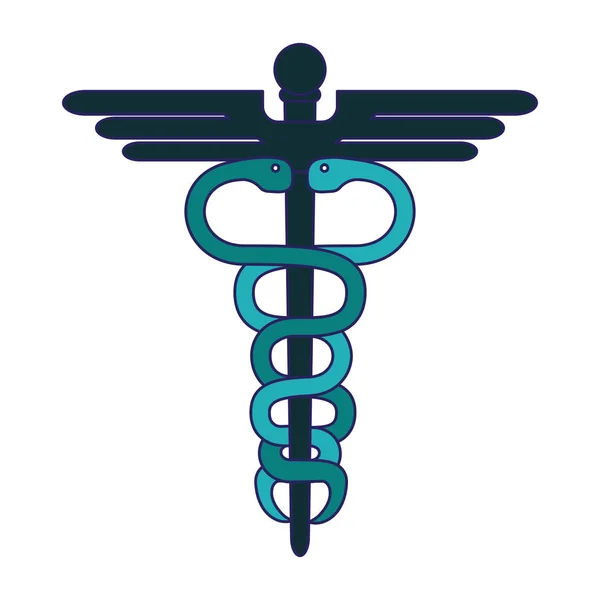 Caduceus lékařské symbol — Stockový vektor