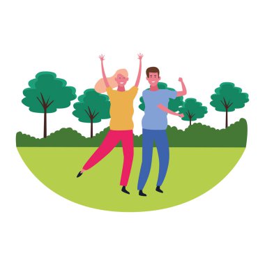 ve dans eğlenceli sahip çift