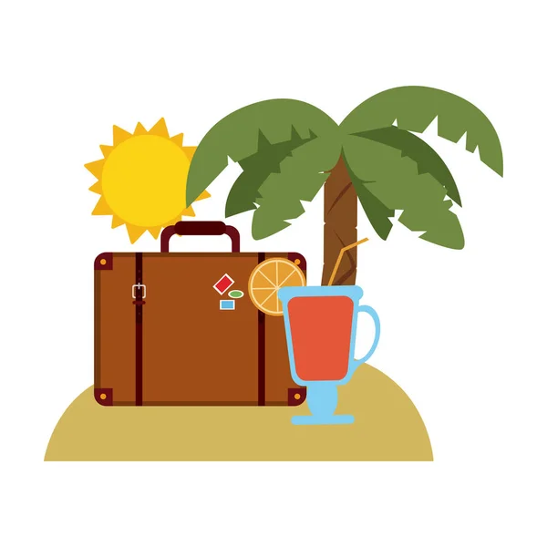 Símbolos de viagem e férias —  Vetores de Stock