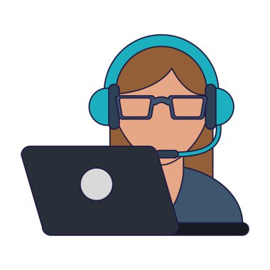 Çağrı Merkezi müşteri hizmeti mavi çizgiler