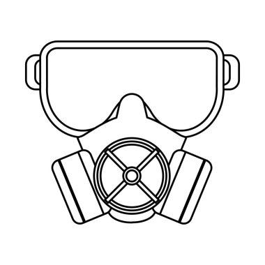 İnşaat toz maskesi siyah ve beyaz