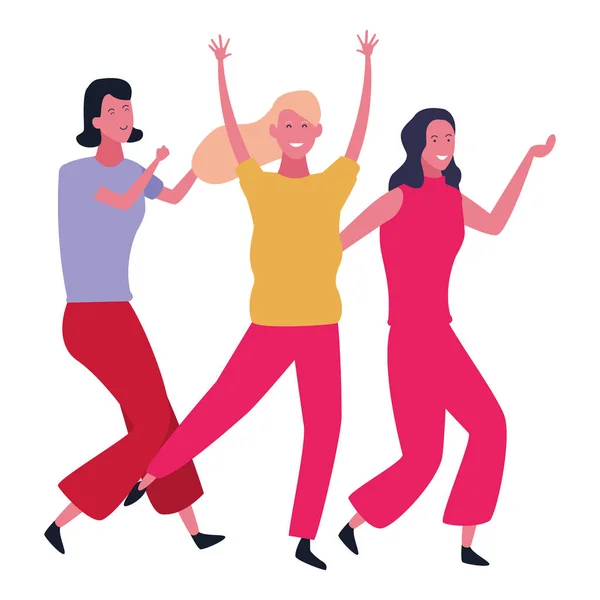 Люди танцуют и веселятся — стоковый вектор