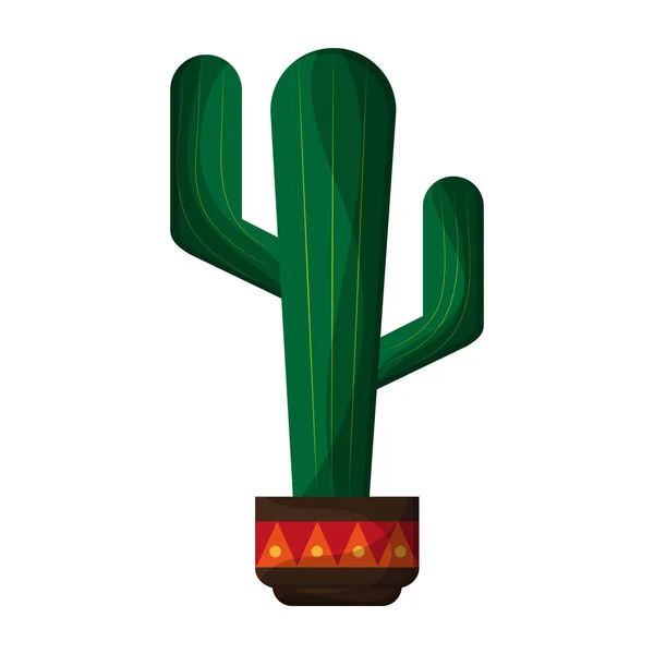 Kaktus i kruka trädgård symbol — Stock vektor