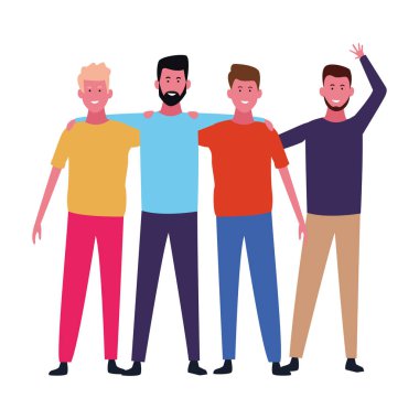 İnsanlar arkadaşlar çizgi