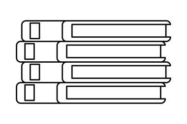 kitap simgesi siyah ve beyaz yığını