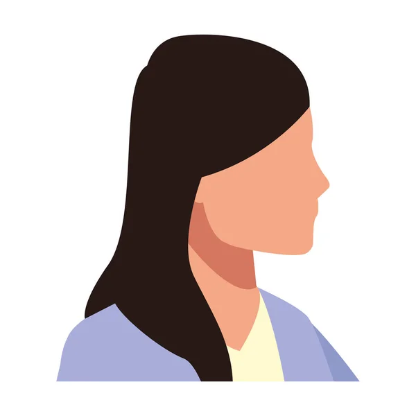 Geschäftsfrau avatar gesichtsloses Profil — Stockvektor