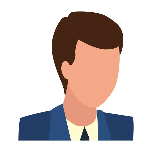 Hombre de negocios sin rostro perfil avatar — Vector de stock