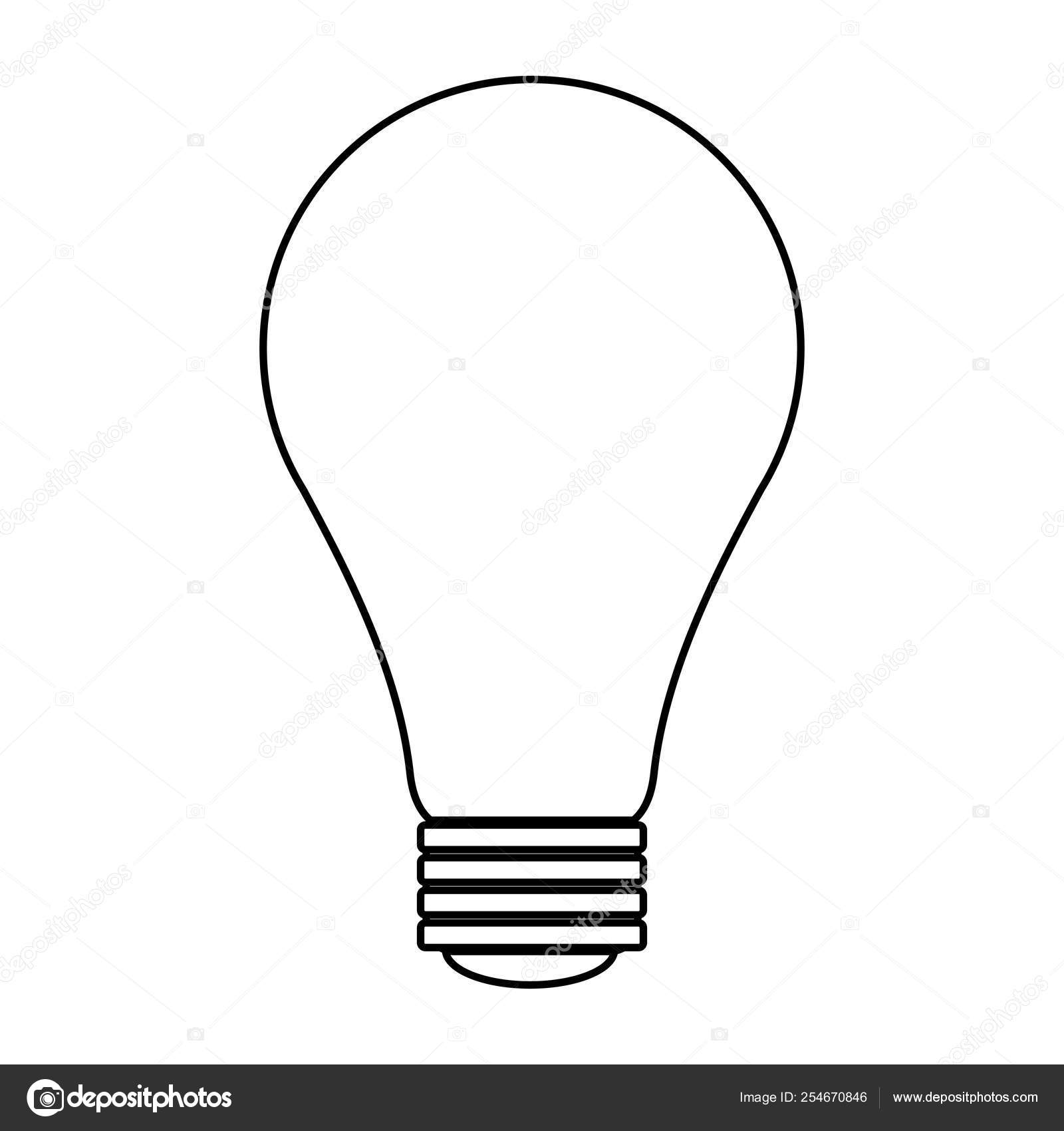 Light bulb icon black and white — Stock Vector © jemastock 254670846