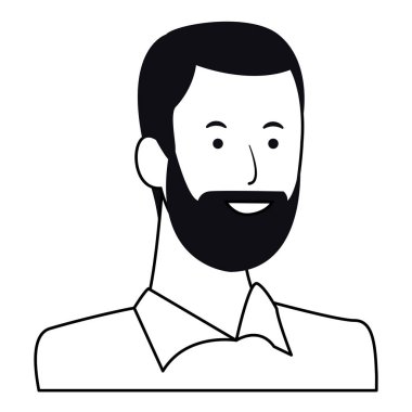 adam portre avatar siyah ve beyaz