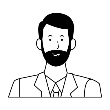 adam portre avatar siyah ve beyaz