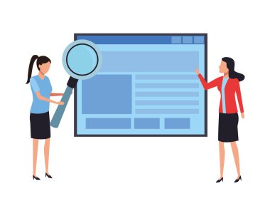 İş arkadaşları ekip çalışması çizgi film