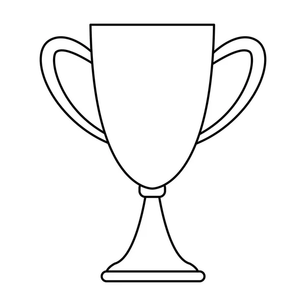 Pokal Meisterschaftssymbol in schwarz-weiß — Stockvektor