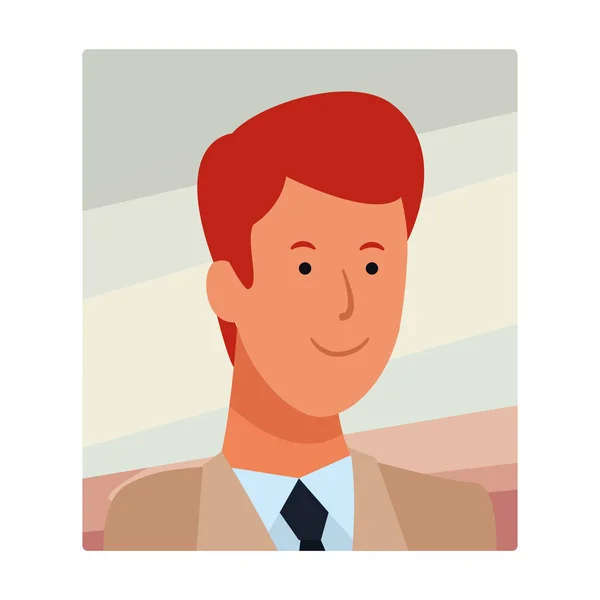 Homem retrato avatar — Vetor de Stock
