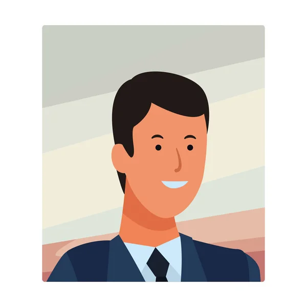 Hombre retrato avatar — Vector de stock