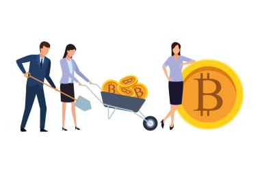 iş insanlar holding cryptocurrency