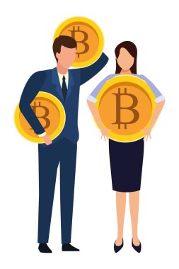 İş adamları ile bitcoins