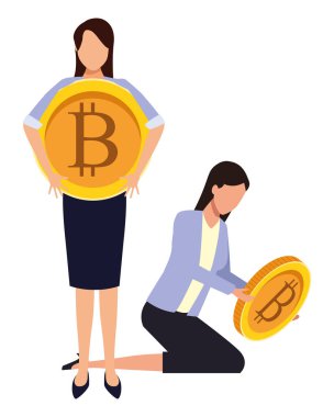 İş adamları ile bitcoins