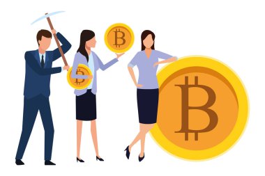 iş insanlar holding cryptocurrency