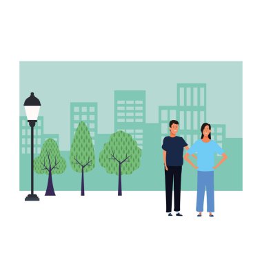 Çift avatar çizgi film karakteri