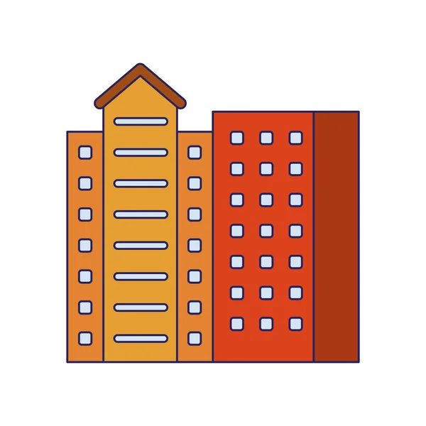 Gebäude Türme Symbol — Stockvektor