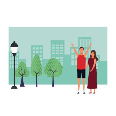 Çift avatar çizgi film karakteri