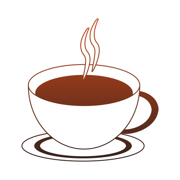 ホット コーヒー カップ赤ライン — ストックベクタ