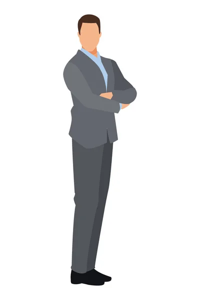 Geschäftsmann Avatar Cartoon-Figur — Stockvektor