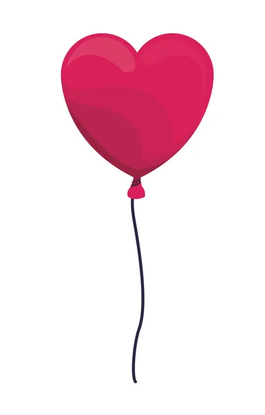 Hjärtformad ballong — Stock vektor