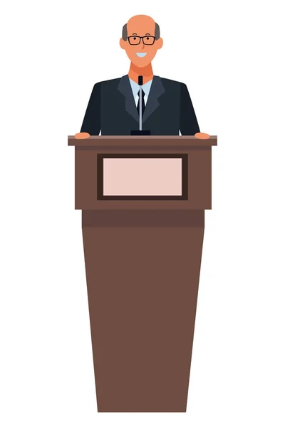 Homme sur un podium — Image vectorielle