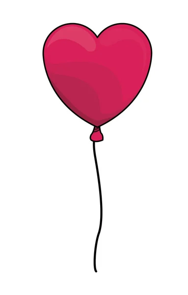 Heart shaped balloon colorful — Stock Vector