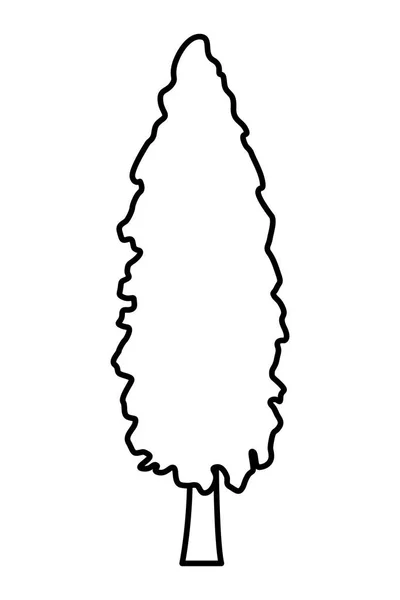 Ikona stromu kreslená černá a bílá — Stockový vektor