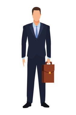 evrak çantası ile işadamı