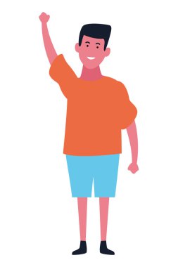 Çocuk çocuk gülümseyen karikatür