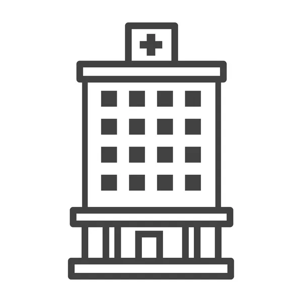 Kórház épület szimbólum — Stock Vector