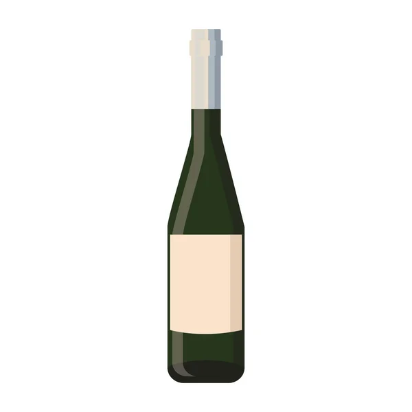 Botol anggur terisolasi - Stok Vektor