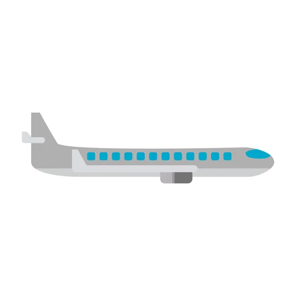 Flugzeug Jet Seitenansicht Symbol — Stockvektor