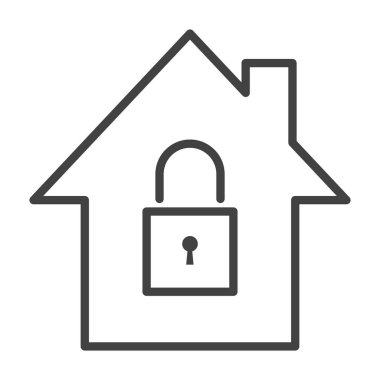 Güvenli ev asma kilidi sembolü