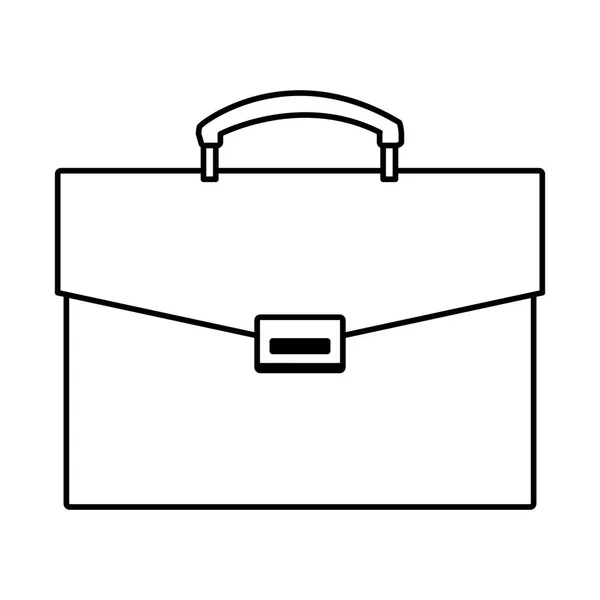 Üzleti táska, fekete-fehér elszigetelt — Stock Vector