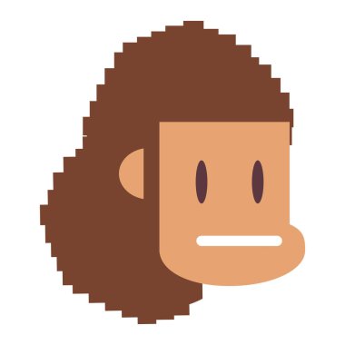 Videogame pikselli adam yüz