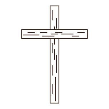 Hıristiyan ahşap çapraz sembolü
